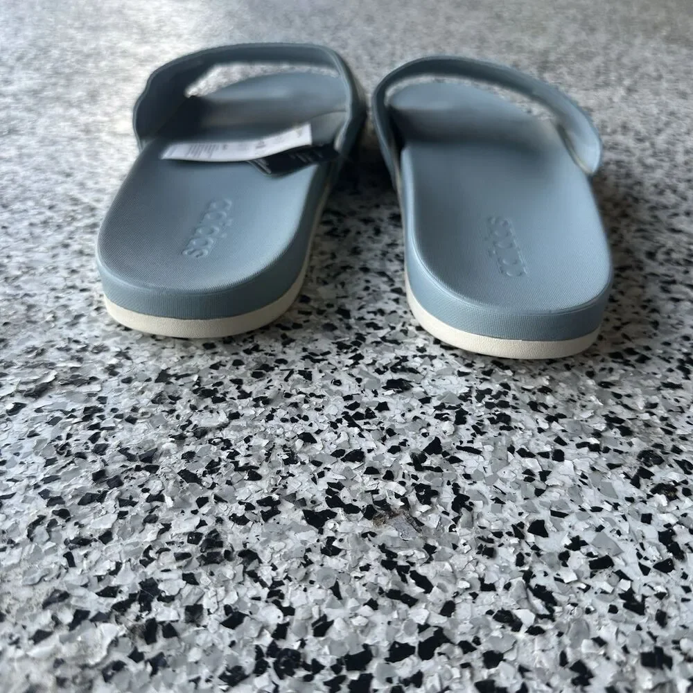 Adidas Adilette Slides Mens 18 Slip On Flip Flops GX4300 Blue Comfort Striped